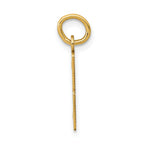 14K Gold Polished Elongated Number 3 Charm Laser Cut, Small