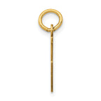 14K Gold Polished Number 5 Charm Laser Cut Small Elegant Design