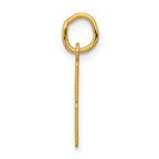 14K Gold Polished Elongated Number 8 Charm  Small, Laser-Cut Design