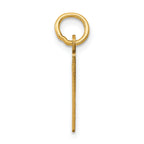 14K Gold Polished Small Number 9 Charm Laser Cut Elegant Design