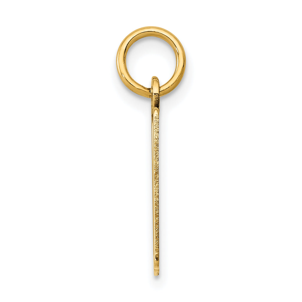14K Gold Polished Small 10-Charm Pendant with Laser-Cut Detail
