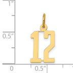 14K Gold Polished Elongated Charm Pendant  Laser Cut Small Themed Design