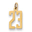 14k Small Elongated Number 23 Charm