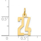 14K Gold Polished Elongated Charm with Laser Cut Detail Small
