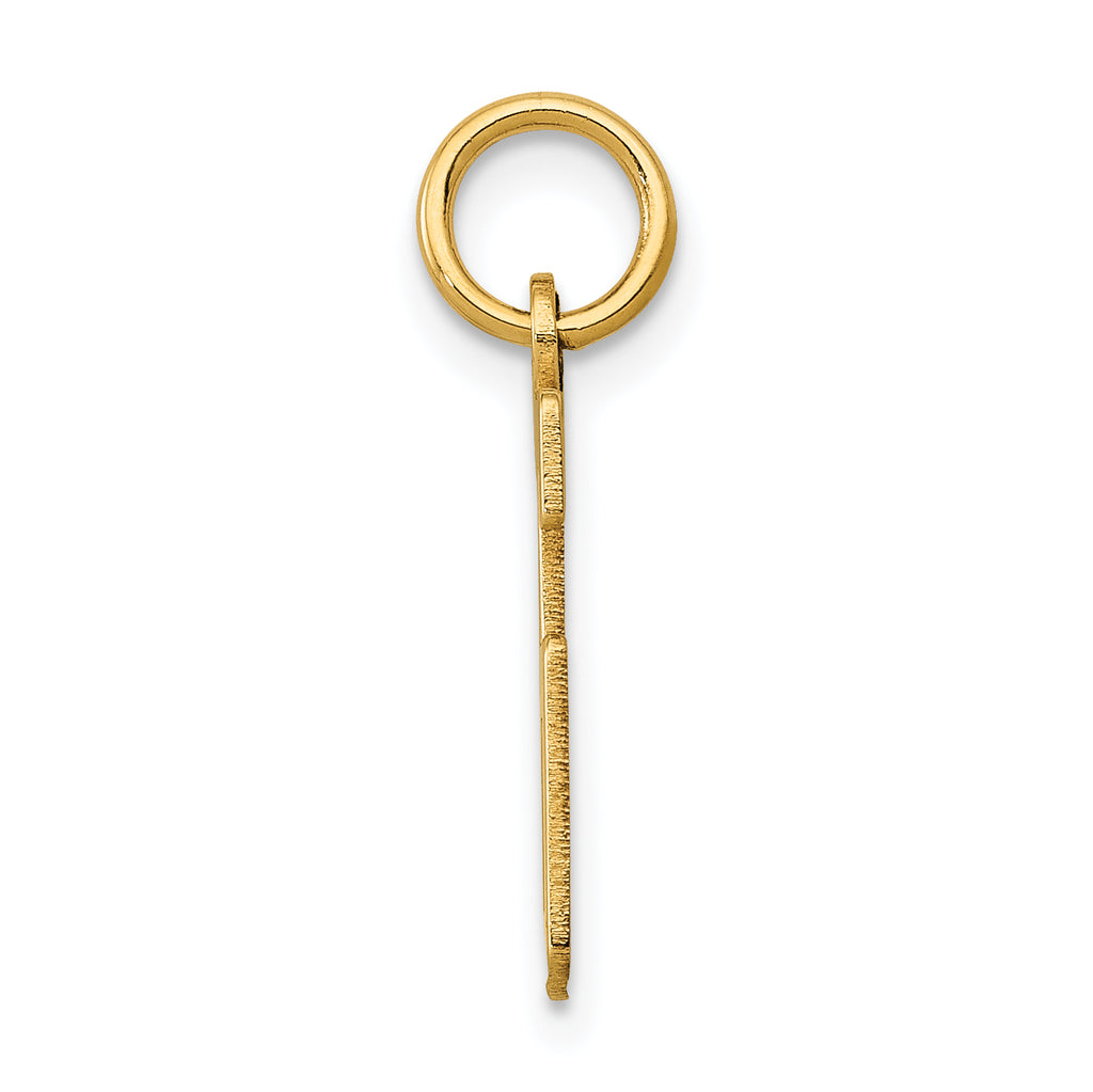 14K Gold Polished Elongated Charm for Elegant Themed Jewelry