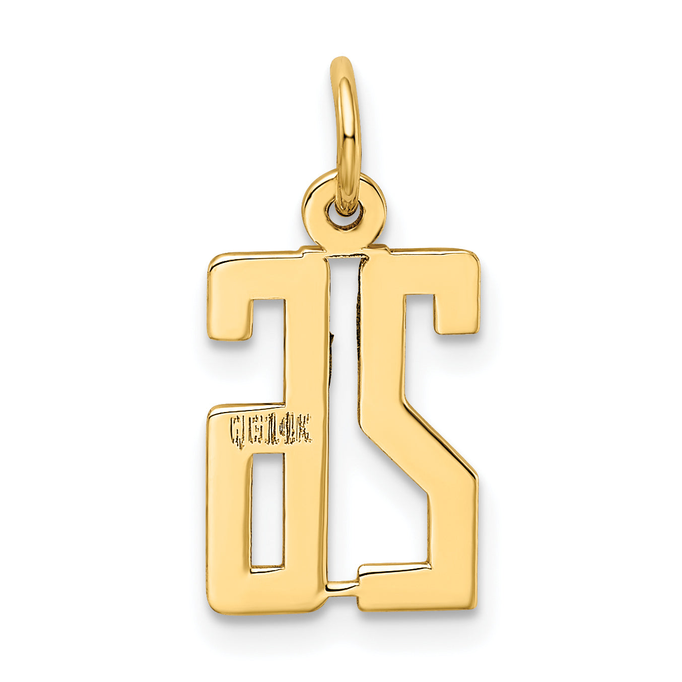 14K Gold Polished Elongated Charm for Elegant Themed Jewelry