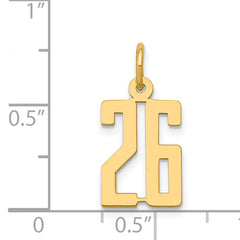 14K Gold Polished Elongated Charm for Elegant Themed Jewelry