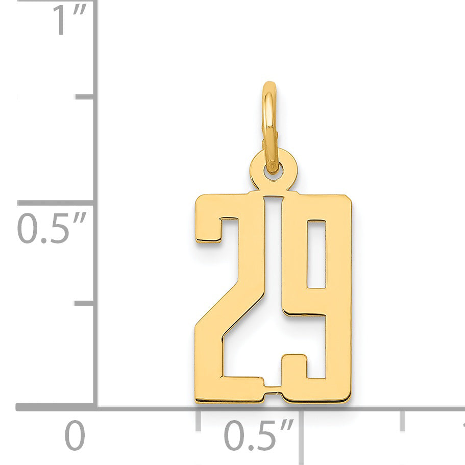 14K Gold Small Polished Elongated Charm Laser Cut Elegant Design