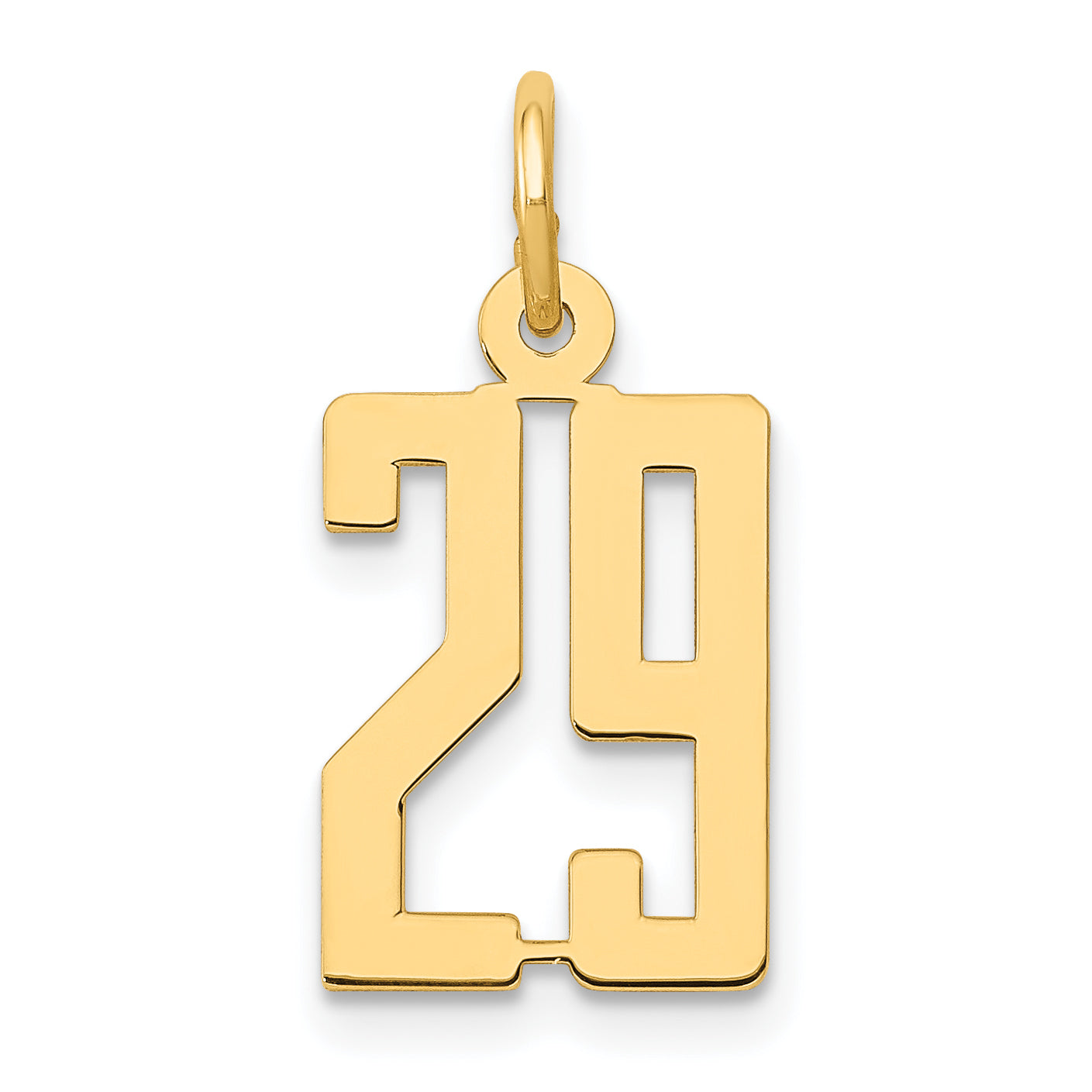 14k Small Elongated Number 29 Charm Main image