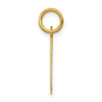 14K Gold Polished Small Elongated Charm 31  Laser Cut
