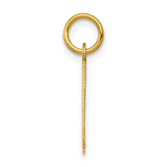14K Gold Polished Small Elongated Charm 31  Laser Cut