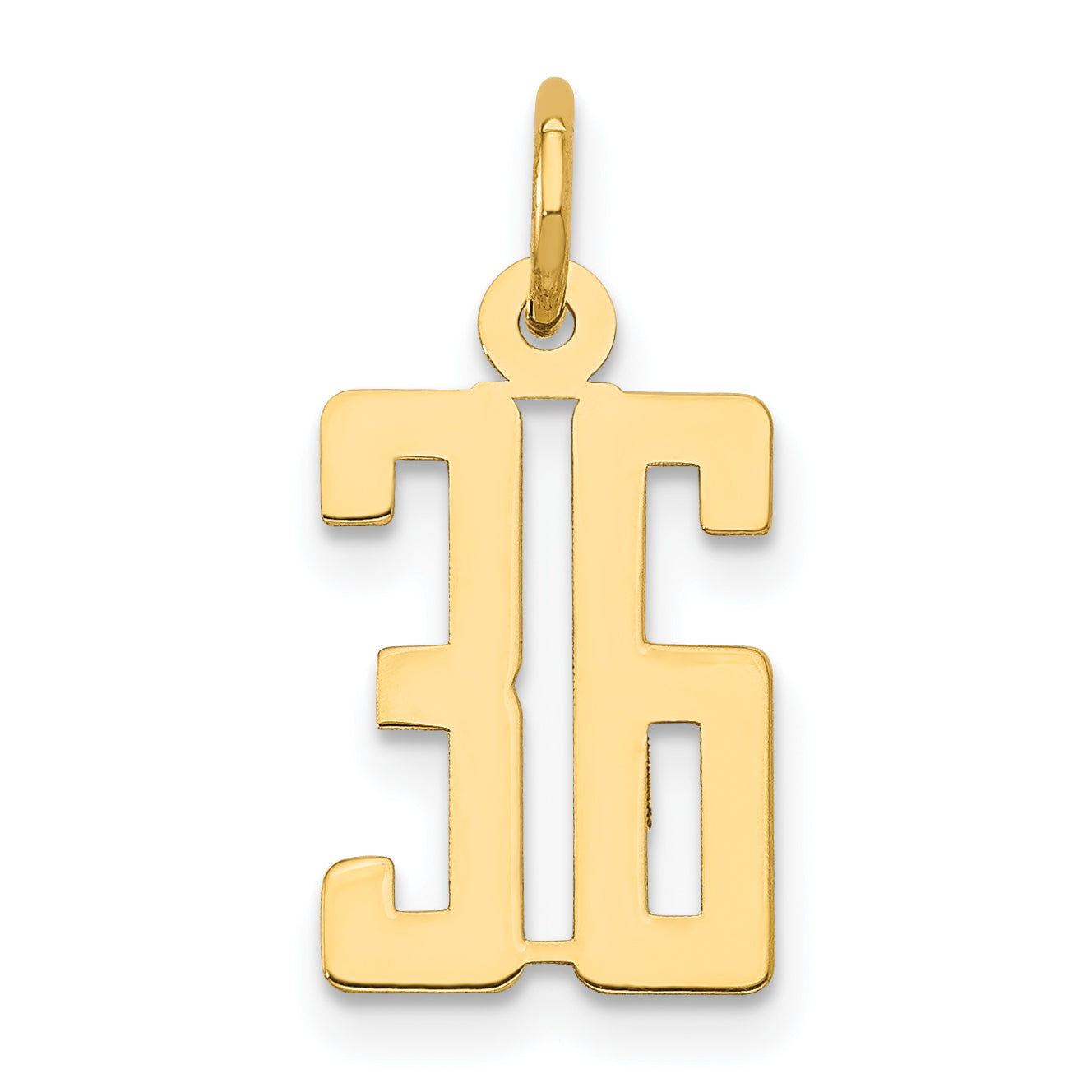 14k Small Elongated Number 36 Charm Main image
