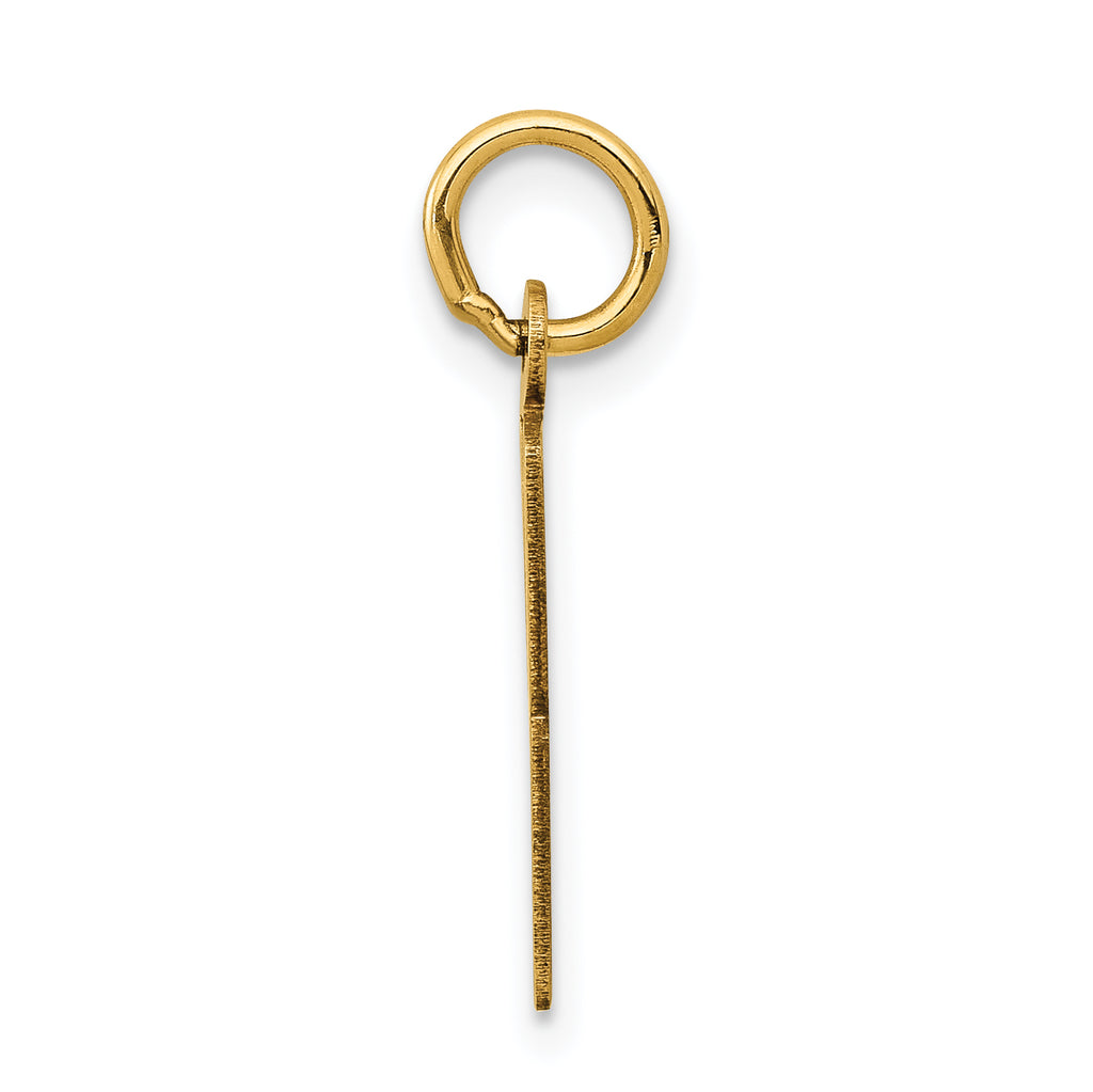 14K Gold Small Polished Elongated Charm by Sophia Jewelers