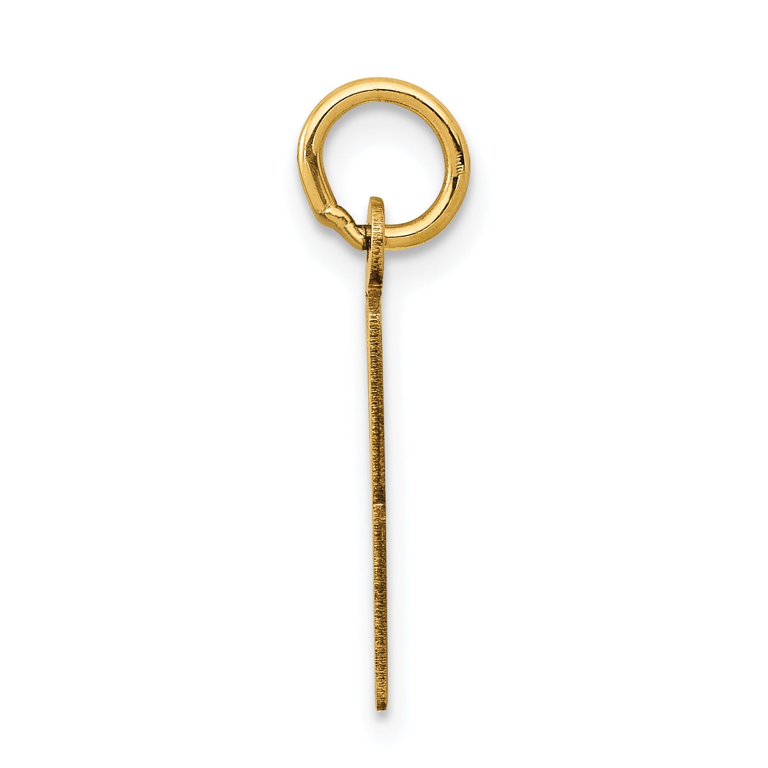 14K Gold Small Polished Elongated Charm by Sophia Jewelers