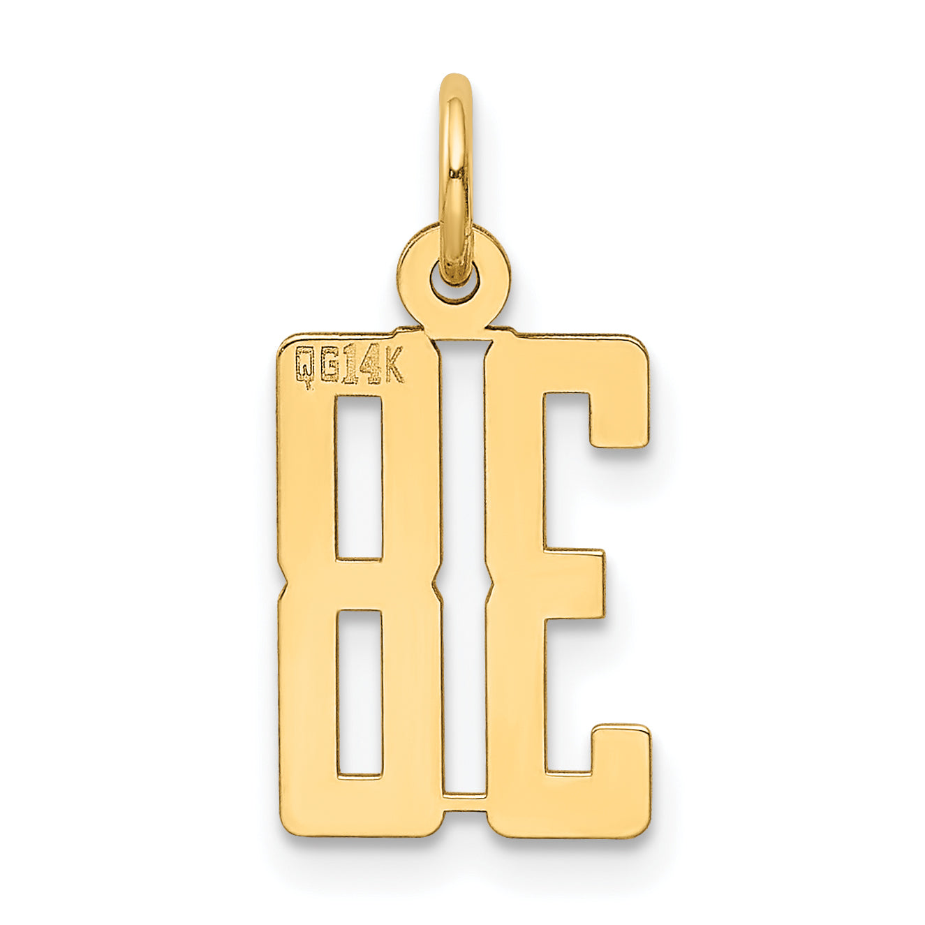 14K Gold Small Polished Elongated Charm by Sophia Jewelers