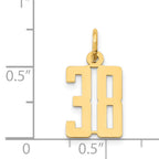 14K Gold Small Polished Elongated Charm by Sophia Jewelers