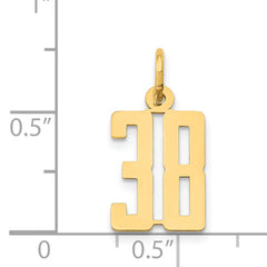 14K Gold Small Polished Elongated Charm by Sophia Jewelers