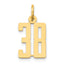 14k Small Elongated Number 38 Charm