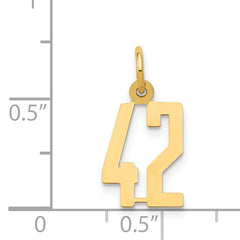 14K Gold Polished Elongated Charm Laser-Cut Small Themed Design