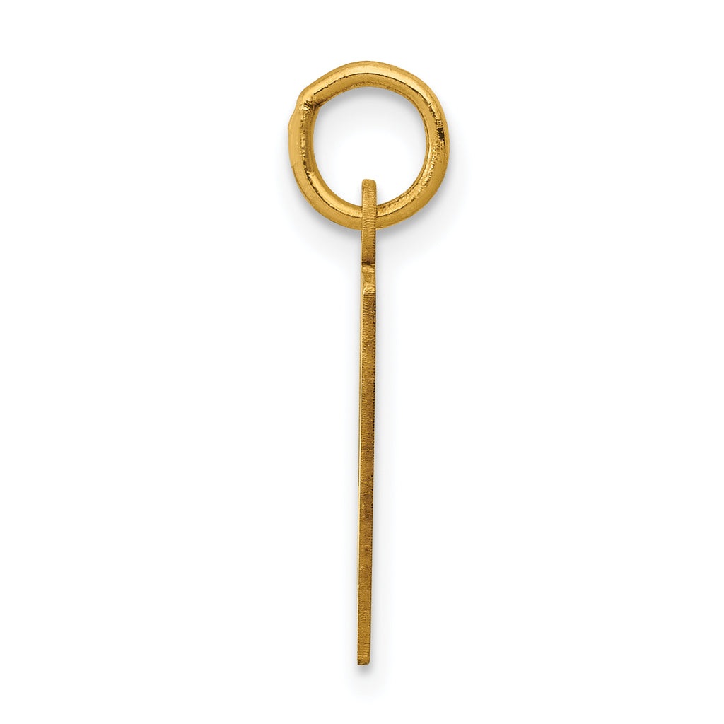14K Gold Polished Elongated Charm for Elegant, Versatile Style