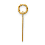 14K Gold Polished Elongated Charm for Elegant, Versatile Style