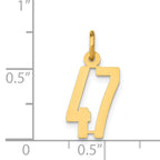 14K Gold Polished Elongated Charm for Elegant, Versatile Style