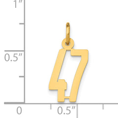 14K Gold Polished Elongated Charm for Elegant, Versatile Style