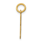 14K Gold Polished Elongated Charm with Laser-Cut Detail Small