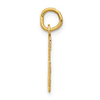 14K Gold Polished Number 56 Charm with Laser Cut Design