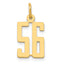 14k Small Elongated Number 56 Charm
