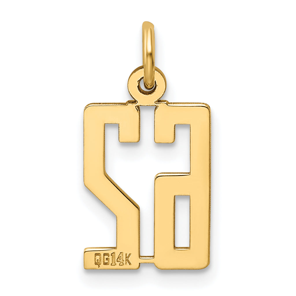 14K Gold Polished Elongated Charm  Small, Laser Cut, Elegant Design