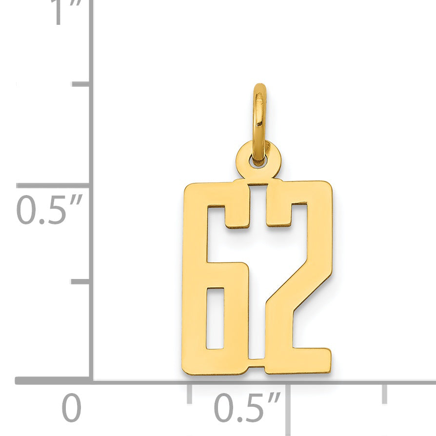 14K Gold Polished Elongated Charm  Small, Laser Cut, Elegant Design