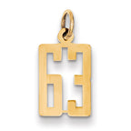 Elongated Laser-Cut Small Yellow Charm in 14K Yellow Gold - Sophia Jewelers