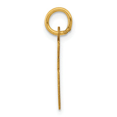 14K Gold Small Polished Route 66 Charm Laser-Cut, Elegant and Themed Design