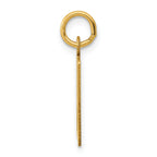 14K Gold Polished Small Elongated 79 Charm  Laser Cut Elegant Design