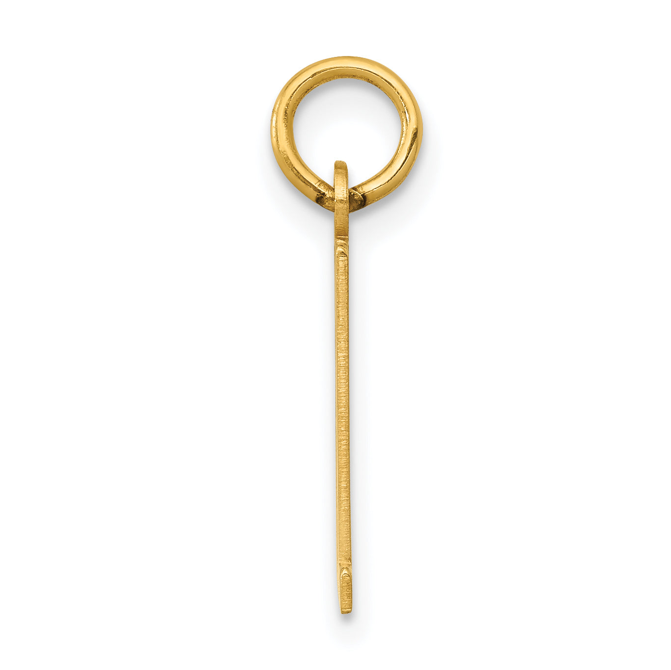 14K Gold Polished Elongated 81 Charm Small, Laser-Cut Elegance Secondary image