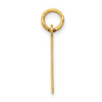 14K Gold Polished Elongated 81 Charm Small, Laser-Cut Elegance