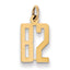14k Small Elongated Number 82 Charm