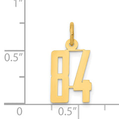 14K Gold Small Polished Elongated Charm Laser Cut Yellow Gold