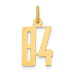 14k Small Elongated Number 84 Charm
