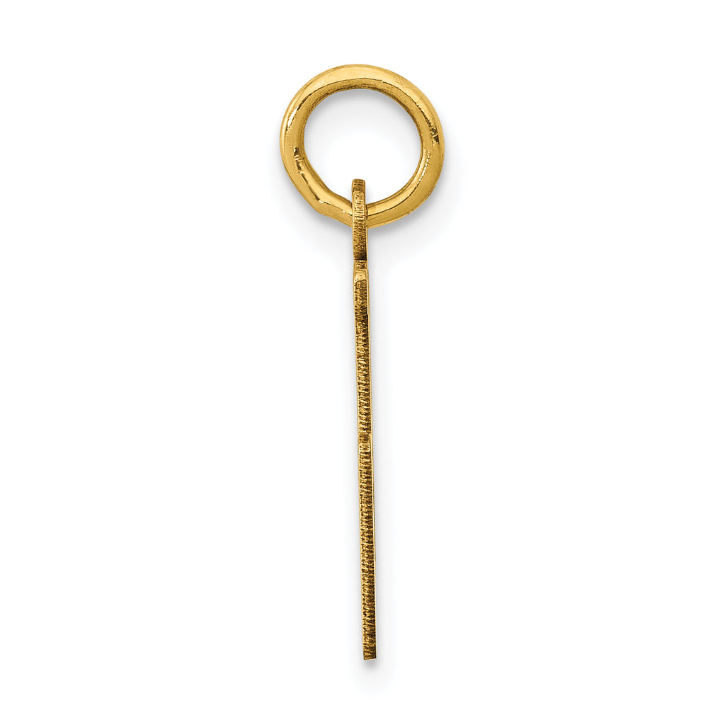 14K Gold Polished Elongated 85 Charm  Elegant Themed Jewelry Piece