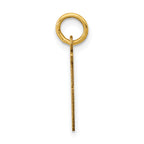 14K Gold Polished Elongated 85 Charm  Elegant Themed Jewelry Piece