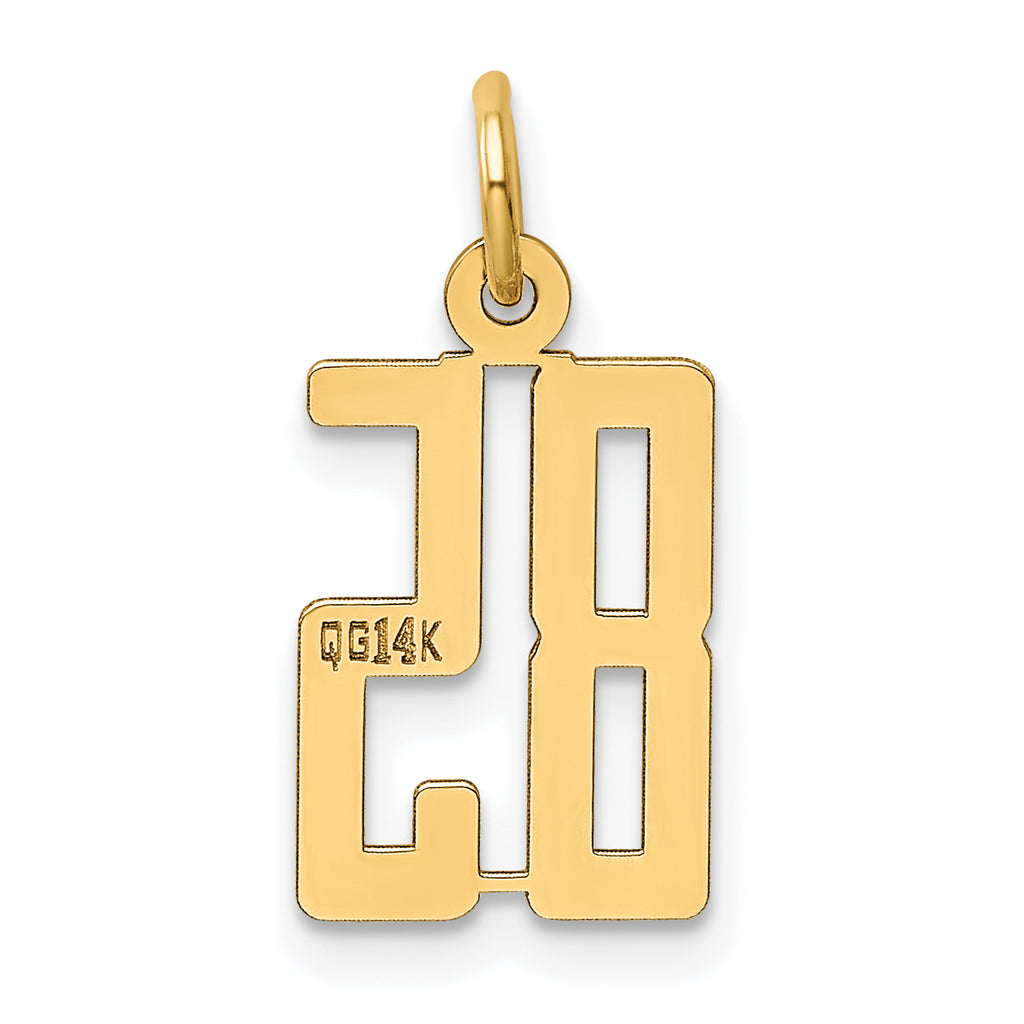 14K Gold Polished Elongated 85 Charm  Elegant Themed Jewelry Piece