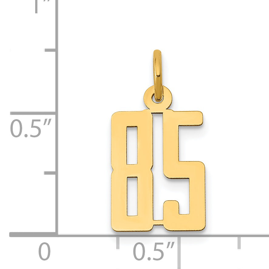 14K Gold Polished Elongated 85 Charm  Elegant Themed Jewelry Piece