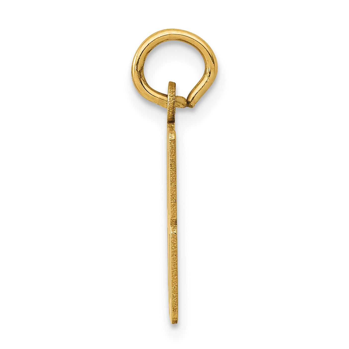 14K Gold Polished Elongated 88 Charm  Small, Laser Cut Design Secondary image