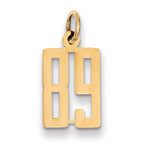 14k Small Elongated Number 89 Charm