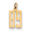 14k Small Elongated Number 89 Charm