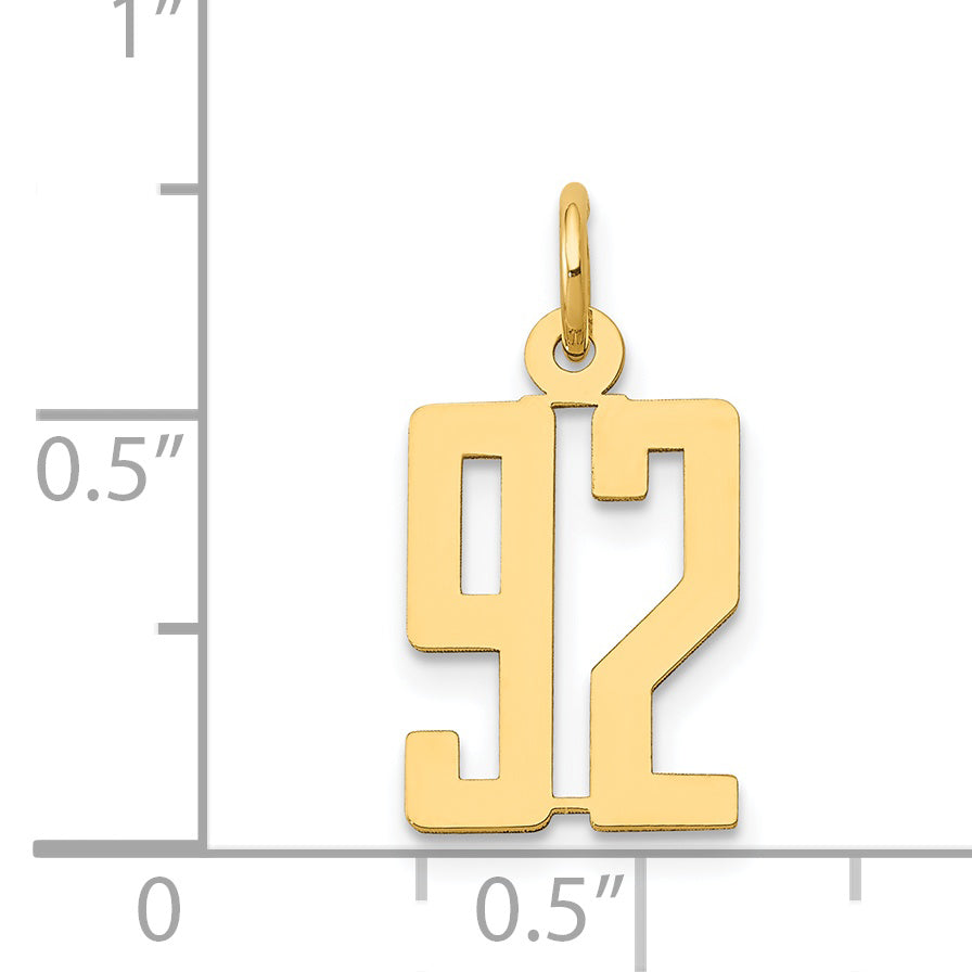 14K Yellow Gold Polished Elongated Charm  Small, Laser Cut Design
