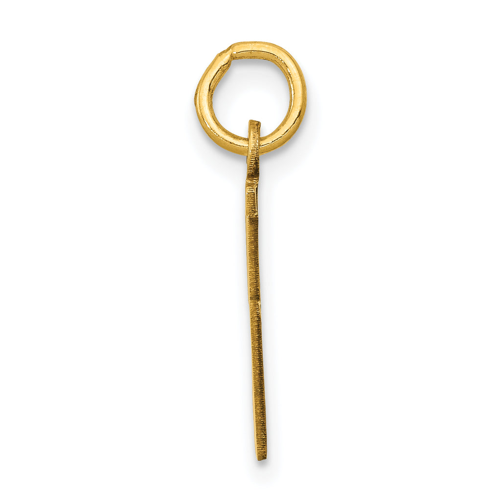 14K Yellow Gold Polished Charm with Laser Cut Design Small