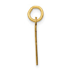 14K Yellow Gold Polished Charm with Laser Cut Design Small